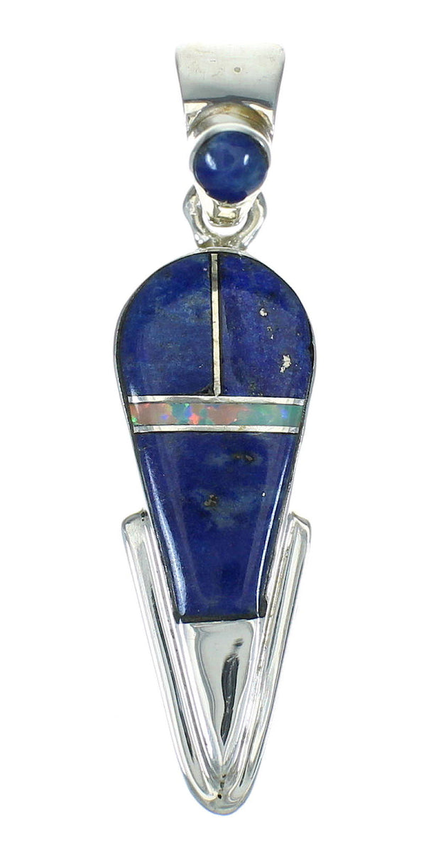 Southwest Silver Opal Lapis Pendant YX70313